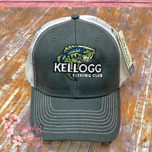 Snapback Cap with Embroidered Kellogg Fishing Club Logo