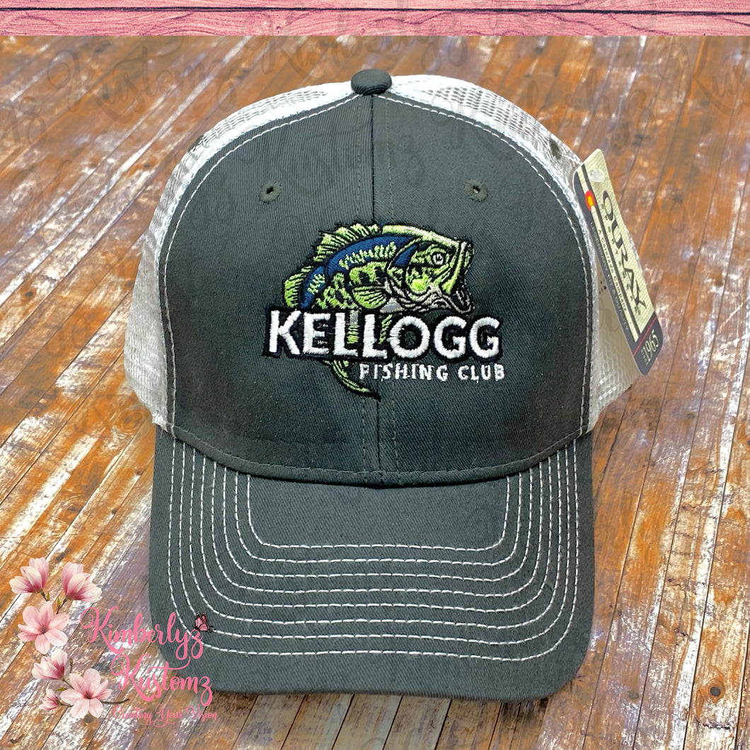Snapback Cap with Embroidered Kellogg Fishing Club Logo