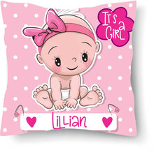Load image into Gallery viewer, Personalized Birth Announcement Pillow