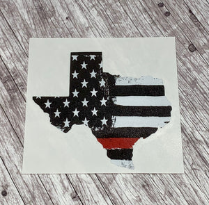 Texas American Flag Decal
