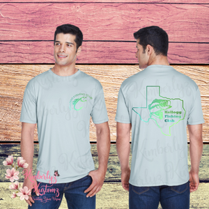 Men's Cool & Dry Sport Performance Interlock T-Shirt with Kellogg Fishing Club Logo