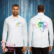 Load image into Gallery viewer, Men&#39;s Zone Performance Quarter-Zip with Kellogg Fishing Club Logo