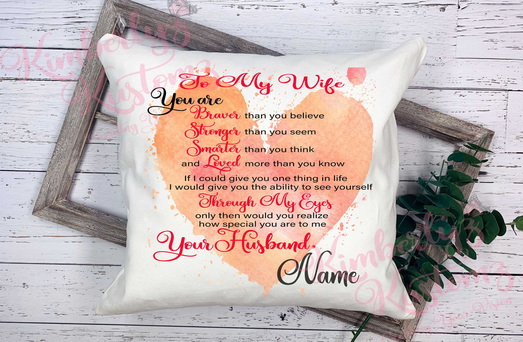 To My Wife - Canvas Pillow