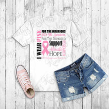 Load image into Gallery viewer, Breast Cancer Awareness T-shirt - White - Plus Size