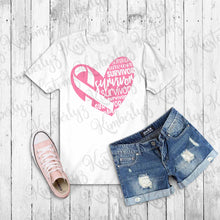 Load image into Gallery viewer, Breast Cancer Awareness T-shirt - White